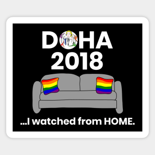 Doha...I Watched From Home (Dark) Sticker